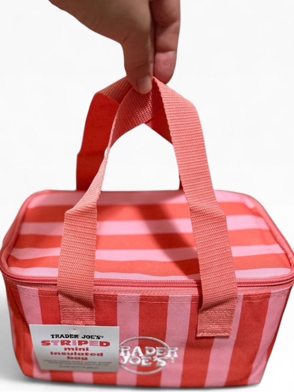 Bundle of 2 Trader Joe’s NEW Mini Insulated Striped Bags Spring 2026 - Picture 3 of 6